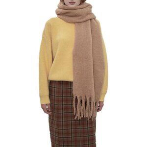 Women's Khaki Chunky Scarf Soft Warm Winter Scarf for Cold Weather Christmas